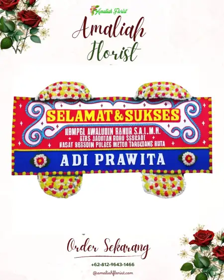 Papan Bunga Ucapan Selamat Wandan Kemiri