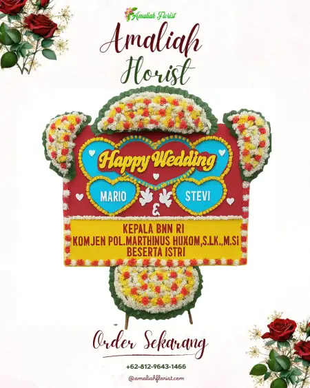 Papan Bunga Pernikahan Wandan Kemiri