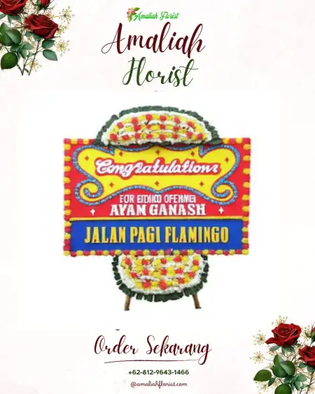 Sewa Papan Bunga Wandan Kemiri